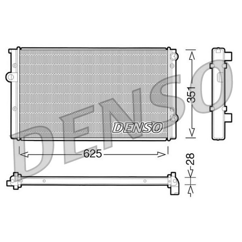 Denso Engine Radiator fits VW Golf 1991-2002 1.6 1.8 1.9 2.0