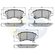 Comline Front Brake Discs & Pads fits Toyota Corolla 2001-2007 1.4 1.8 2.0
