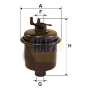 NAPA Fuel Filter Element fits Honda Accord 1992-1998 1.8 2.0 2.2
