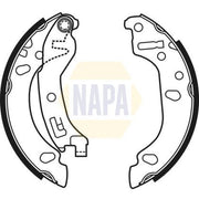 NAPA Brake Shoe Set Axle Kit fits Fiat Panda 2003 on 1.1 1.2 1.3