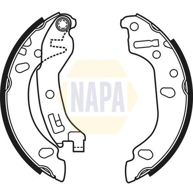 NAPA Brake Shoe Set Axle Kit fits Fiat Panda 2003 on 1.1 1.2 1.3