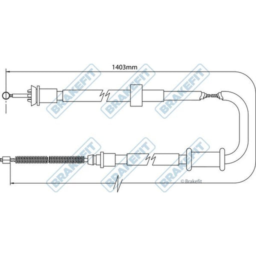 Apec Handbrake Cable Left Rear fits Fiat Panda 2003 on 1.1 1.2 1.3