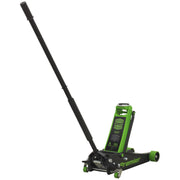 Sealey Premier Premier Low Profile Trolley Jack with Rocket Lift 4 Tonne - Green Sealey Premier - Dynamic Drive