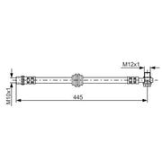 Bosch Brake Hydraulic Hose Line Rear fits Mini Mini 2001-2006