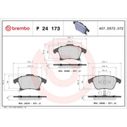 Brembo 4 x Front Brake Pad Set fits Ford Galaxy 2019-2023 2.0