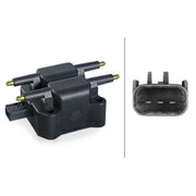 Hella Ignition Service Kit (1 Spark Plugs + Ignition Coil) fits Mini Mini