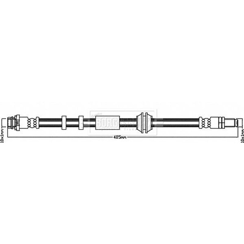 Borg & Beck Brake Hydraulic Hose Line Front Right BBH8411