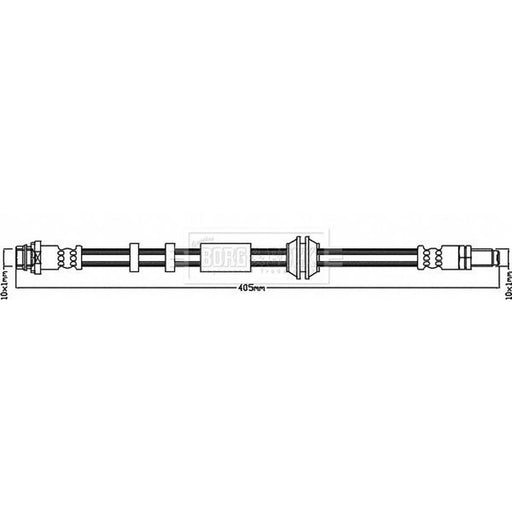 Borg & Beck Brake Hydraulic Hose Line Front Right BBH8411