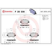 Brembo Front & Rear Pads fits Honda Civic VIII 2006-2012 2.0