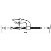 Abtex Brake Hydraulic Hose Line Front Left fits Ford Mpv 1996-2003 1.3 1.4 1.8