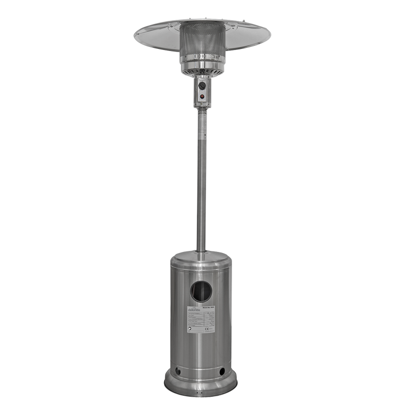 Dellonda 13kW Stainless Steel Commercial Gas Outdoor Garden Patio Heater Wheels Dellonda  - Dynamic Drive