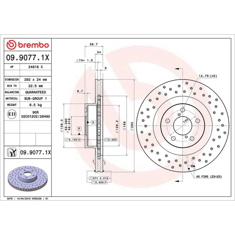 Brembo Xtra Front / & Rear / Brake Discs & Pads fits Subaru Outback 2003-2009