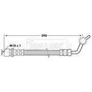 Borg & Beck Brake Hydraulic Hose Line Front Left BBH7286