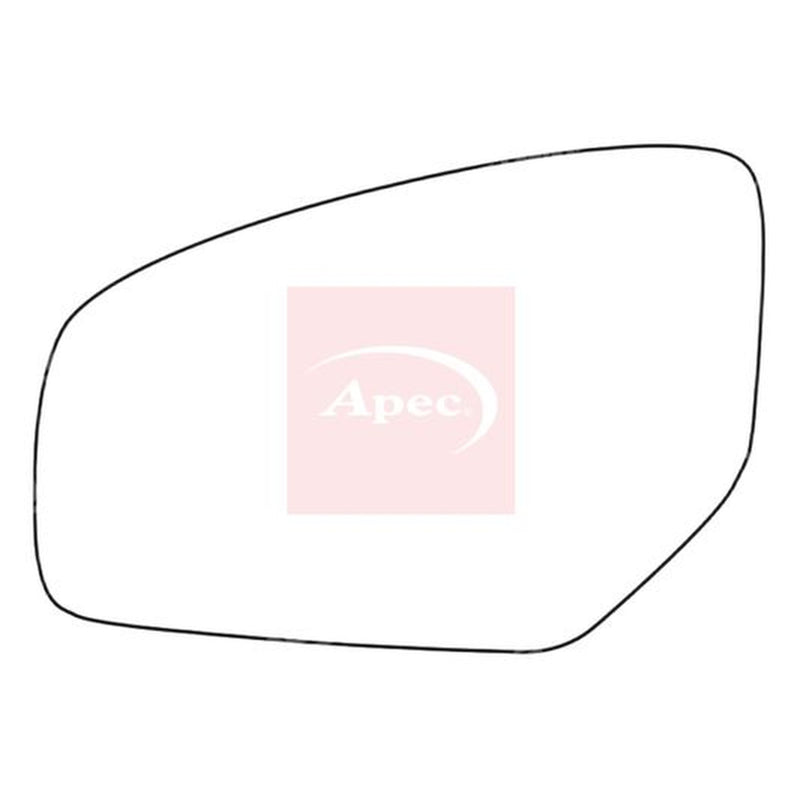 Apec Exterior Wing Mirror Glass Left fits Honda Civic IX 2012-2016