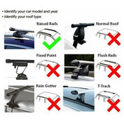 Aluminium Black Locking Roof Rack Cross Bars for Opel Astra 2004-2009 III Estate Menabo  - Dynamic Drive