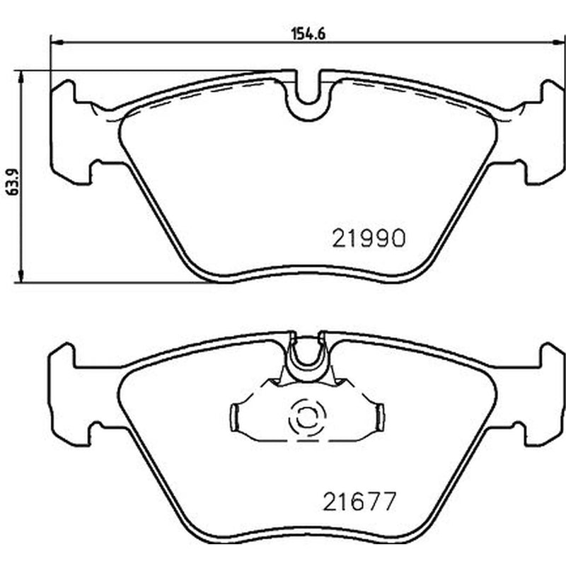 DON Front Brake Internally Vented Discs & Pads fits BMW 5 1995-2004