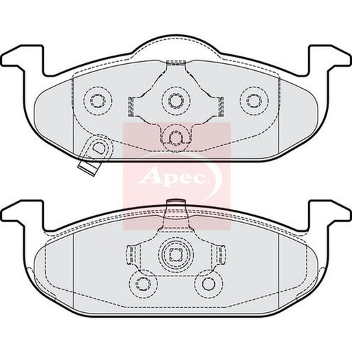 Apec Front Brake Pad Set fits MG MG 3 2011 on 1.3 1.5