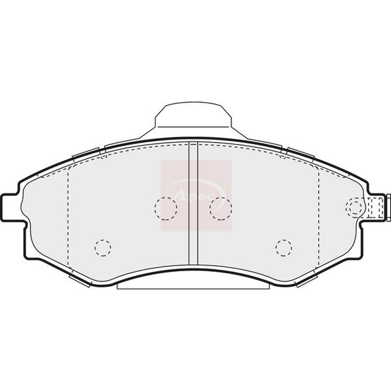 Apec Front Brake Pad Set fits Hyundai Elantra III 2000-2006 1.6 2.0