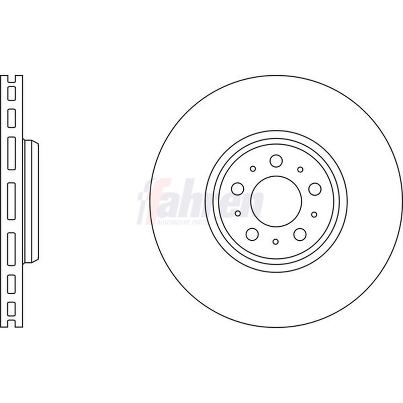 Fahren Front Brake Vented Discs & Pads fits Volvo XC90 I 2002-2014 2.5 3.2