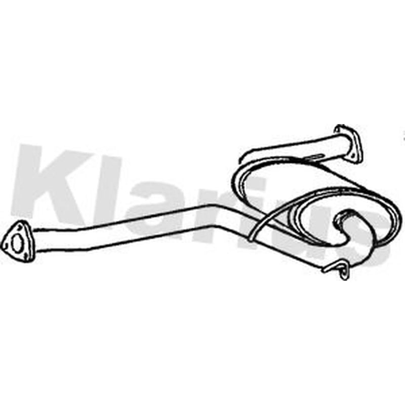 Klarius Box With Centre Pipe Centre fits Alfa Romeo Gtv 1996-2003 2.0 3.0