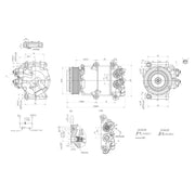 Hella Air Conditioning Compressor fits Ford B-Max 2012-2017 1.4 1.5 1.6