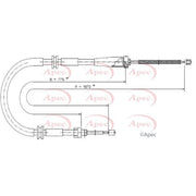 Apec Handbrake Cable Left Rear fits Mercedes-Benz Citan Traveliner 2012-2021