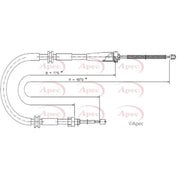 Apec Handbrake Cable Right Rear CAB1682
