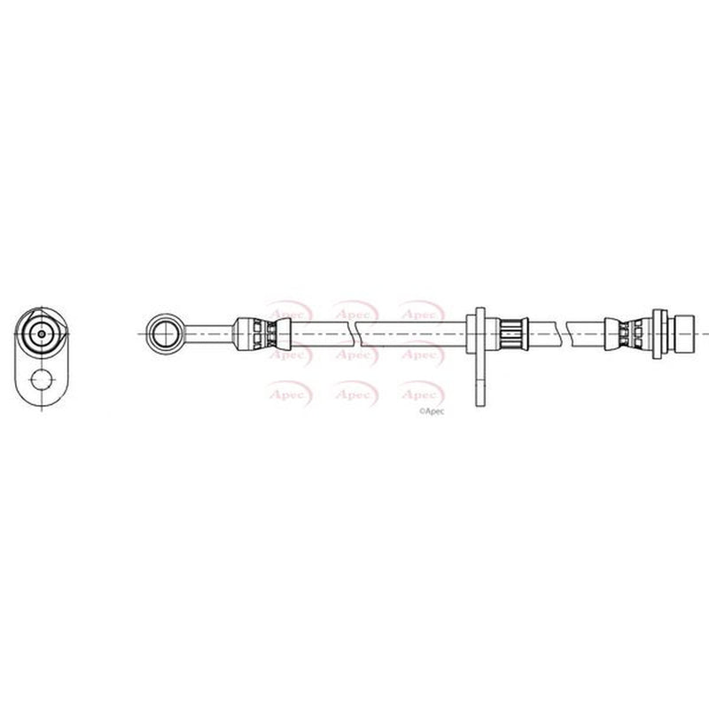 Apec Brake Hydraulic Hose Line Front Left fits Honda Jazz IV 2015 on 1.3