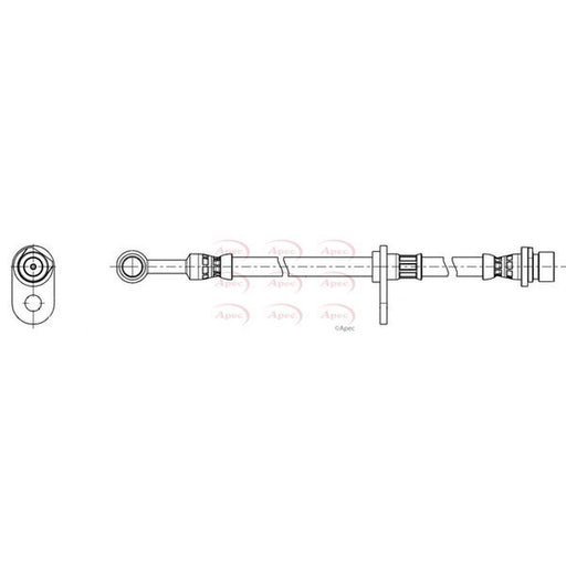Apec Brake Hydraulic Hose Line Front Left fits Honda Jazz IV 2015 on 1.3