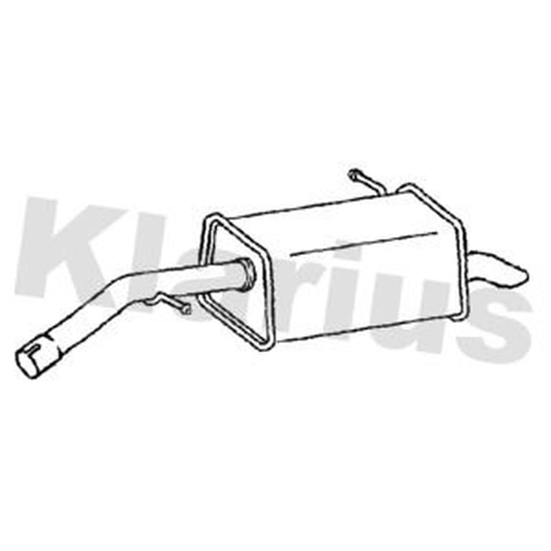 Klarius Box With Tail Pipe Rear fits Citroën C3 Aircross I 2017 on 1.2