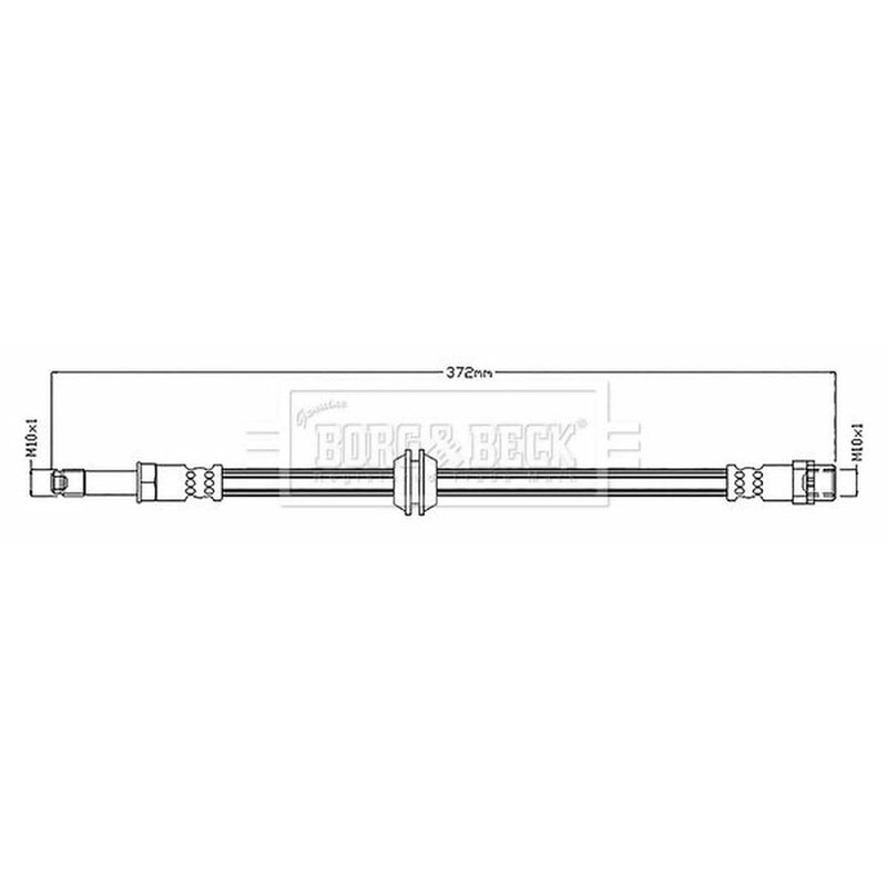 Borg & Beck Brake Hydraulic Hose Line Rear Right BBH8892
