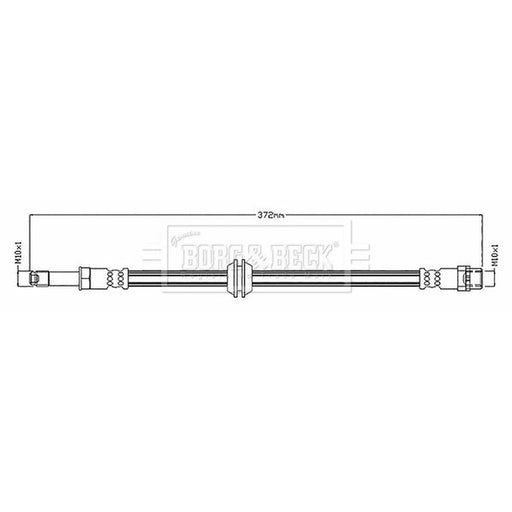 Borg & Beck Brake Hydraulic Hose Line Rear Right BBH8892