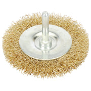Draper Brassed Steel Crimped Wire Wheel Brush, 75mm 41429 Draper - Dynamic Drive