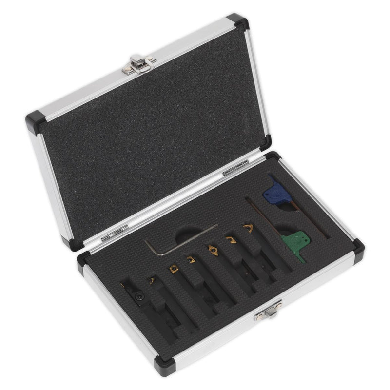 Sealey Indexable 10mm Lathe Turning Tool Set 7pc SM3025CS6 Sealey - Dynamic Drive