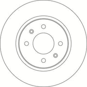 Abtex 2 x Vented Brake Discs fits Hyundai I20 I 2008-2015 1.2