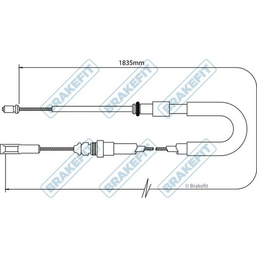 Apec Handbrake Cable Left Front fits Citroën C5 I 2001-2004 1.8 2.0 2.2 3.0