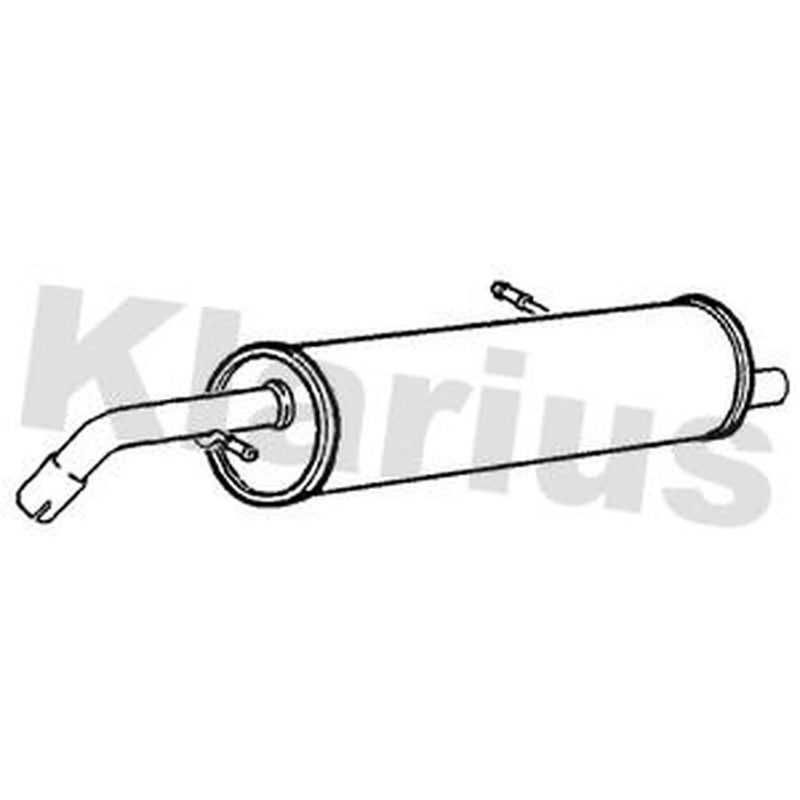 Klarius Box With Tail Pipe Rear fits Citroën C3 I 2002-2008 1.4