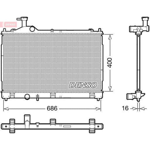 Denso Engine Radiator DRM45056