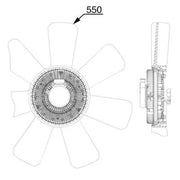 Mahle Engine Cooling Fan fits Case Ih Maxxum 2002-2007