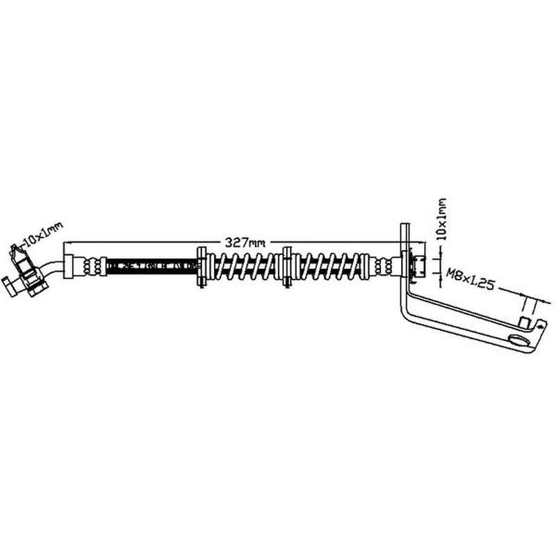 Juratek Brake Hydraulic Hose Line Rear Right fits Land Rover Discovery 1998-2004