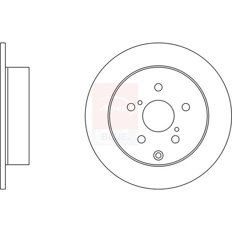 Apec Front & Rear Brake Discs & Pads fits Toyota Corolla Verso 2004-2009