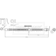 Borg & Beck Brake Hydraulic Hose Line Front Left BBH9083