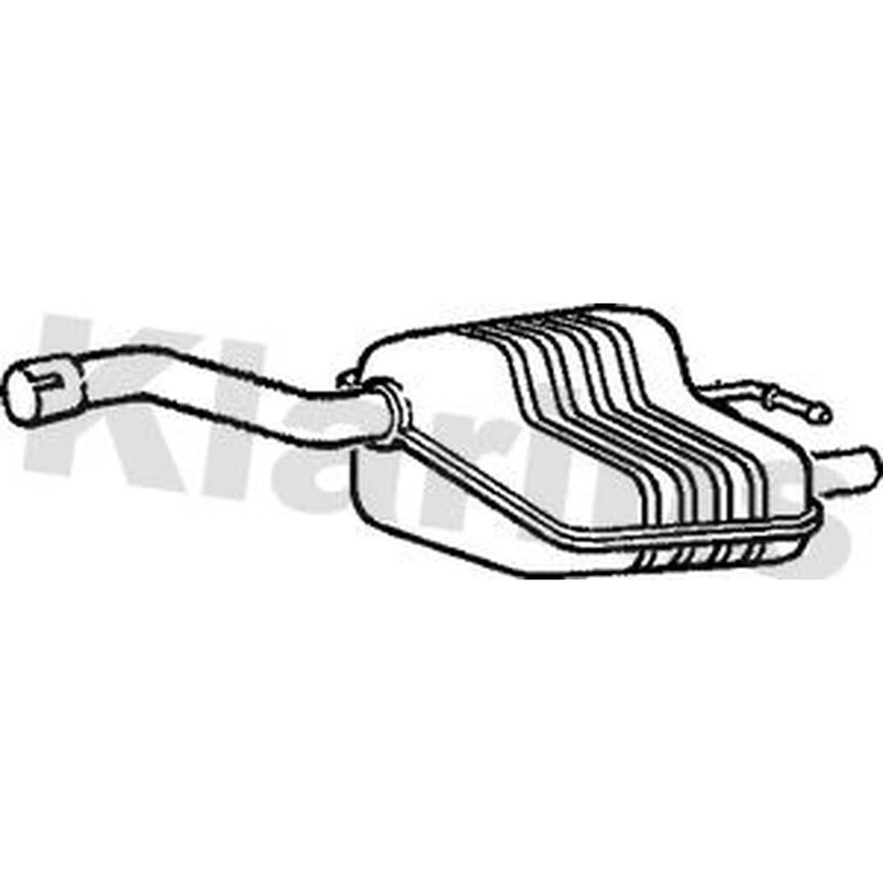 Klarius Box With Tail Pipe Rear fits Ford Focus I 1998-2004 1.6 2.0