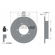 Textar 2 x Front Brake Discs 92237300-x2