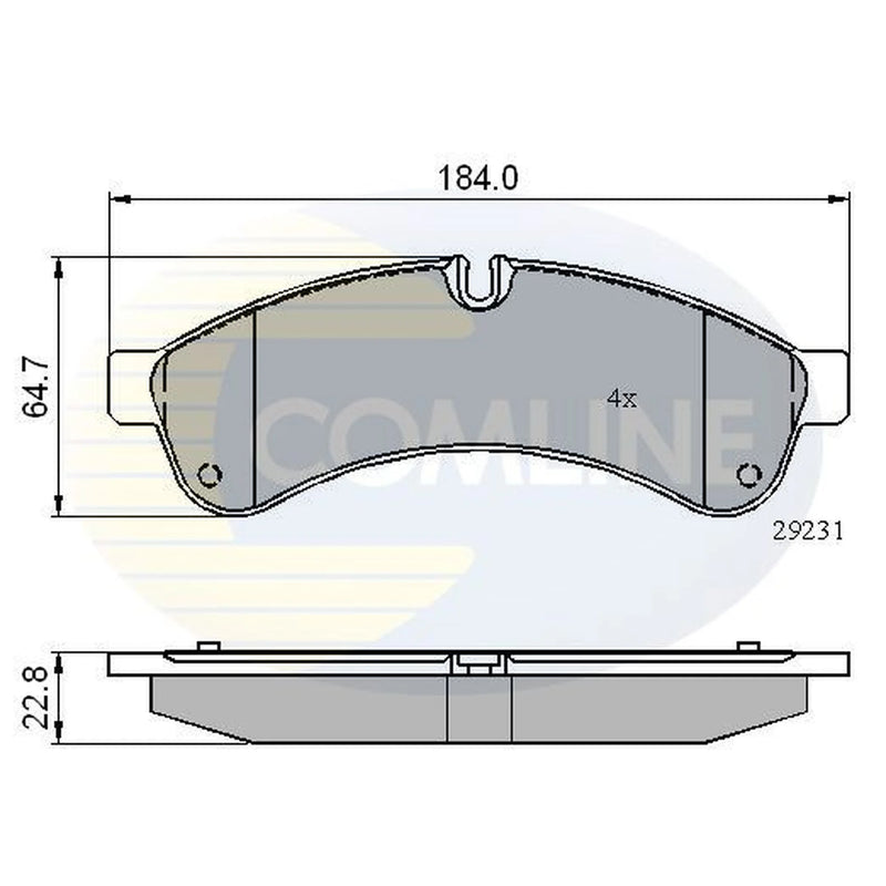 Comline 4 x Rear Brake Pad Set fits Iveco Daily IV 2006-2011