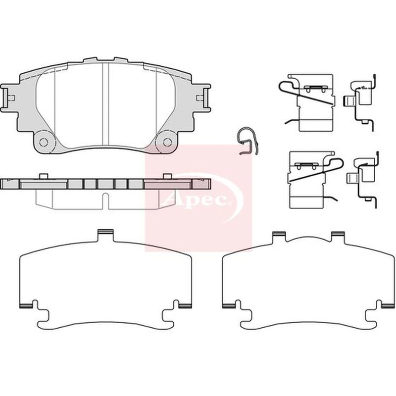 Apec Rear Brake Pad Set PAD2464