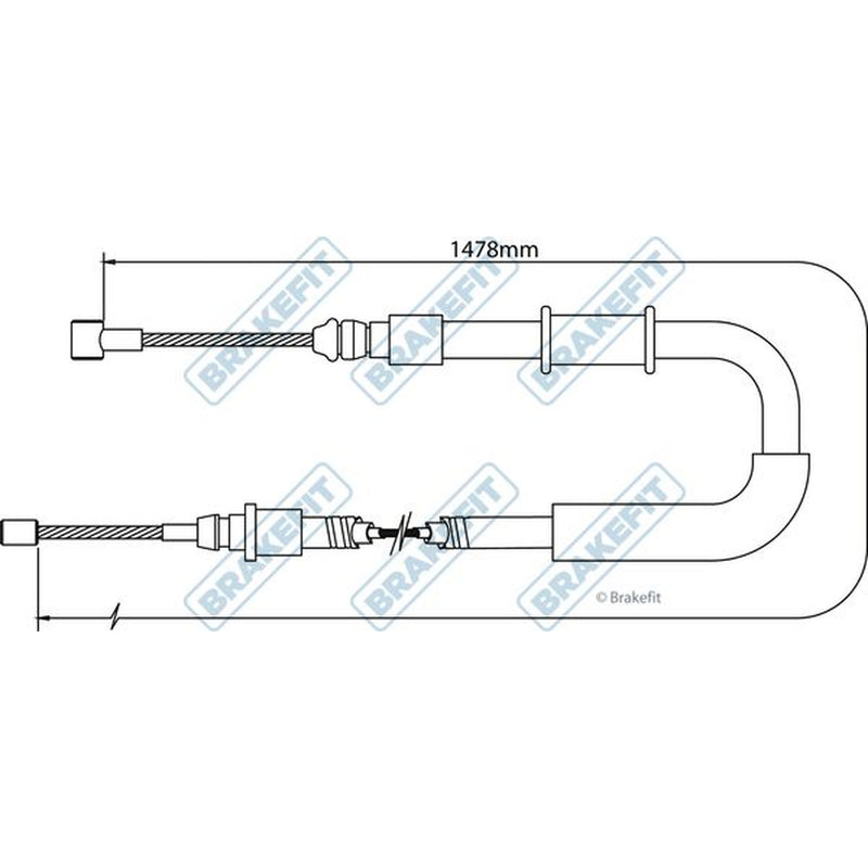 Apec Handbrake Cable Left Rear fits Citroën Relay III 2006-2020 2.2 3.0