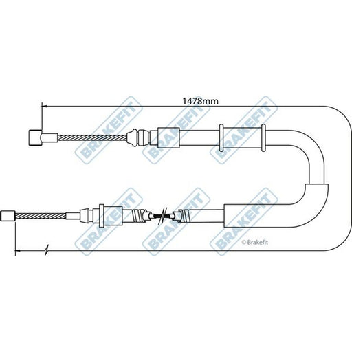Apec Handbrake Cable Left Rear fits Citroën Relay III 2006-2020 2.2 3.0
