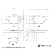 Blue Print Rear Brake Pad Set ADBP420125