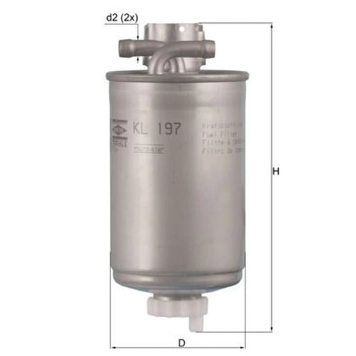 Mahle Fuel Filter Element fits Audi A2 2000-2005 1.2 1.4